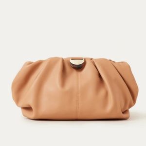 Loeffler Randall Analeugh gathered clutch -dune